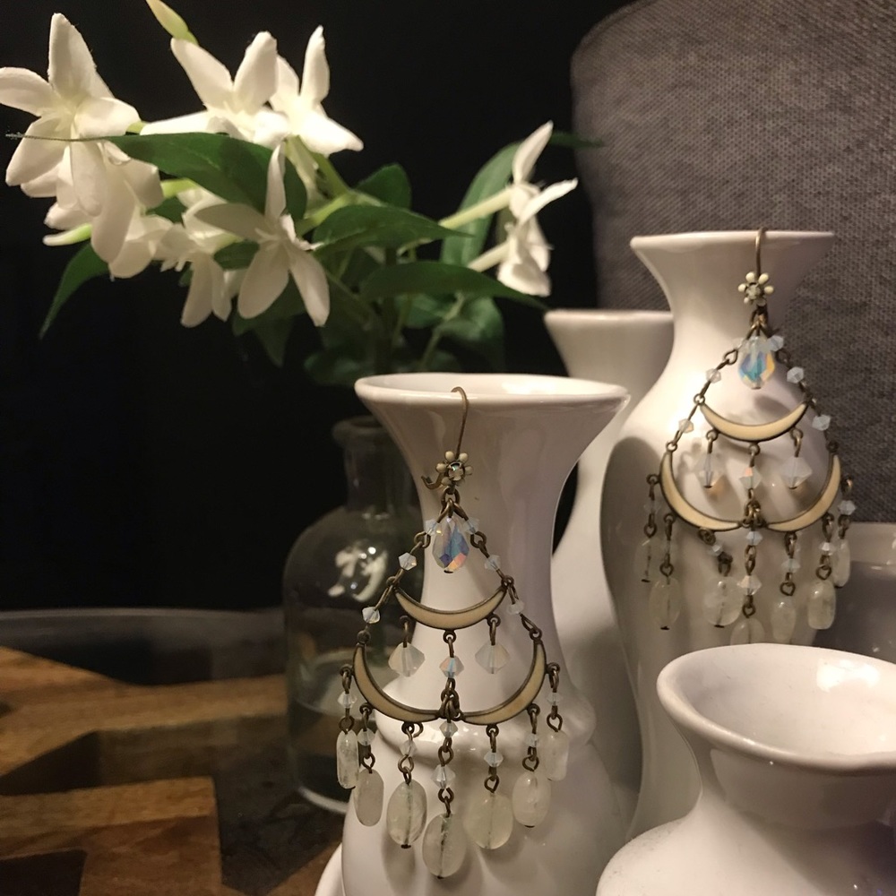 Liz Palacios Moonstone Lever Back Earrings